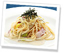 白ネギとベーコンのパスタ 和風味噌クリーム仕立て
